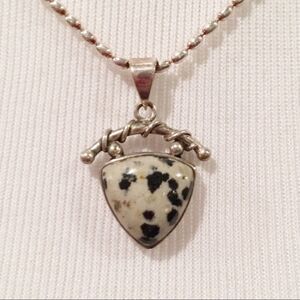 Sajen Offerings Dalmatian leopard jasper pendant